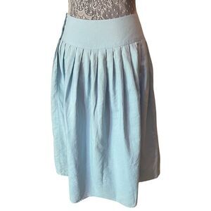 Vintage Main Sport Pleated Midi Skirt Light Blue